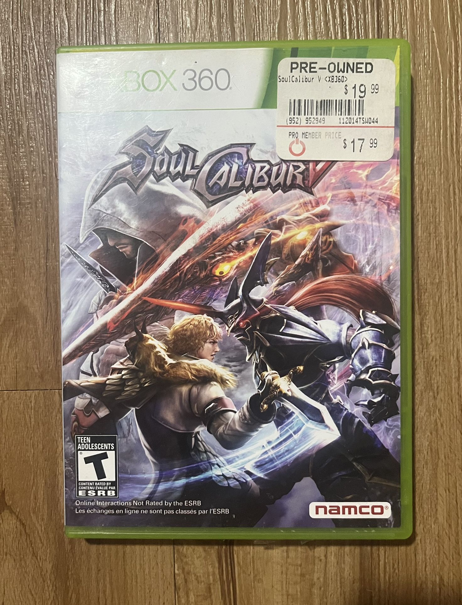 Soul Calibar xbox 360 game