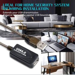 USB 2.0 Type A Male to A Female Active Repeater Extension Cable High speed 16ft