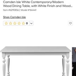 Camden Isle contemporary, modern, White Wood Dining Table