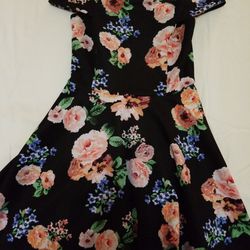 Black Floweral Dress 