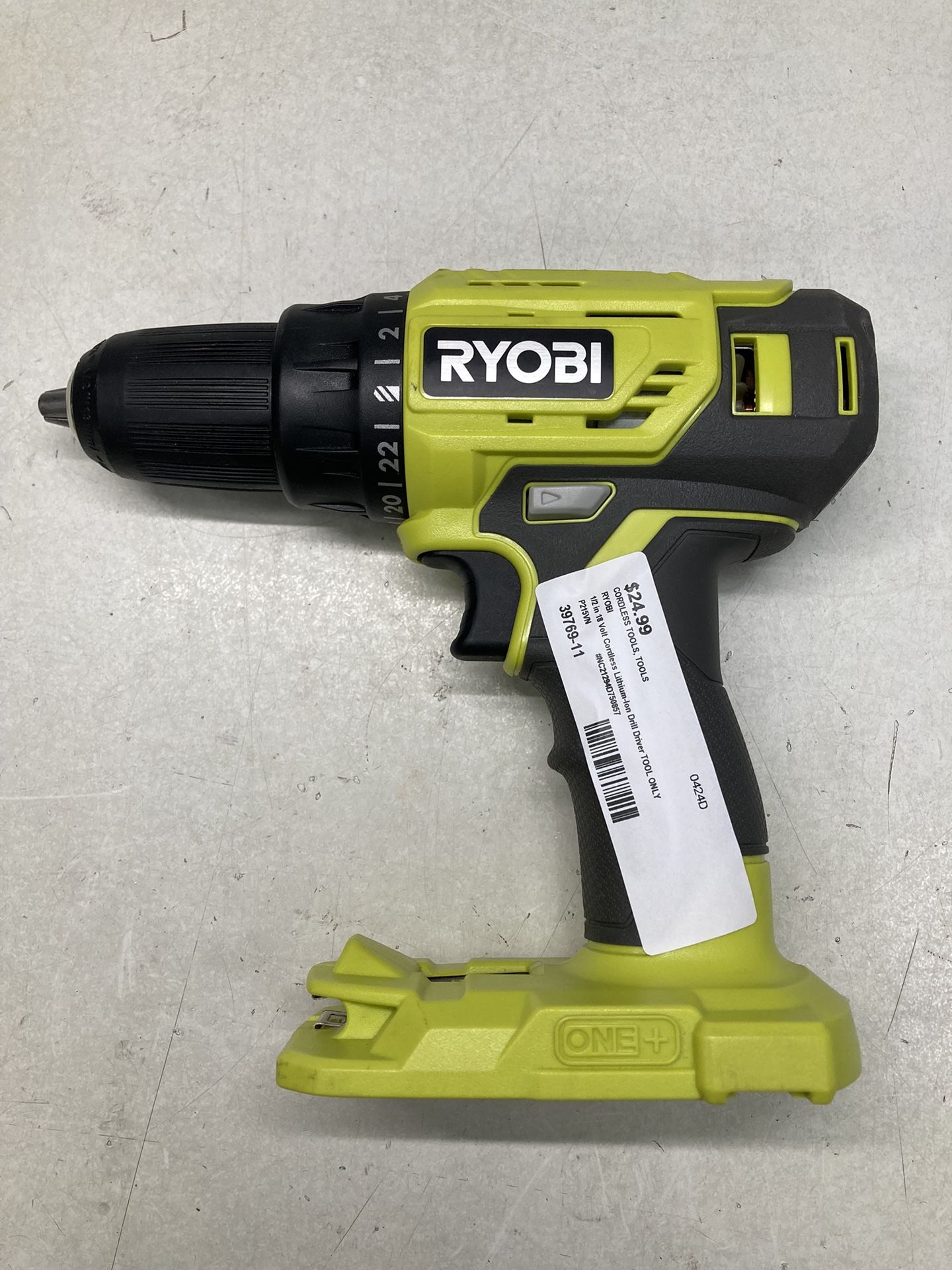 RYOBI 1/2 in 18V Cordless Lithium-Ion Drill Driver Tool Only