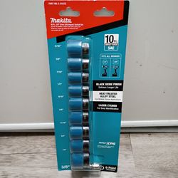 Makita  Socket Set  10 PC 3/8”