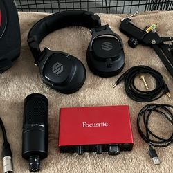 Music production/streaming setup MacBook not included.