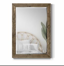 Wexford Home Walnut Barnwood Framed Mirror, 41x29