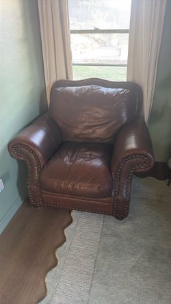 Leather sofa chair