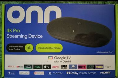 2026 model Onn. 4K Pro Streaming Device Google TV 32GB Dolby Vision Atmos NEW