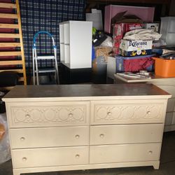 Beige 6 Drawer Dresser