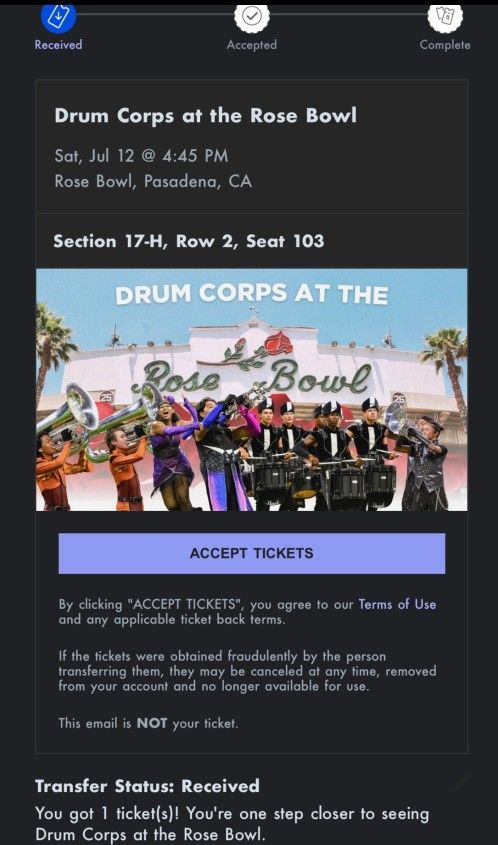 DCI Show Tickets
