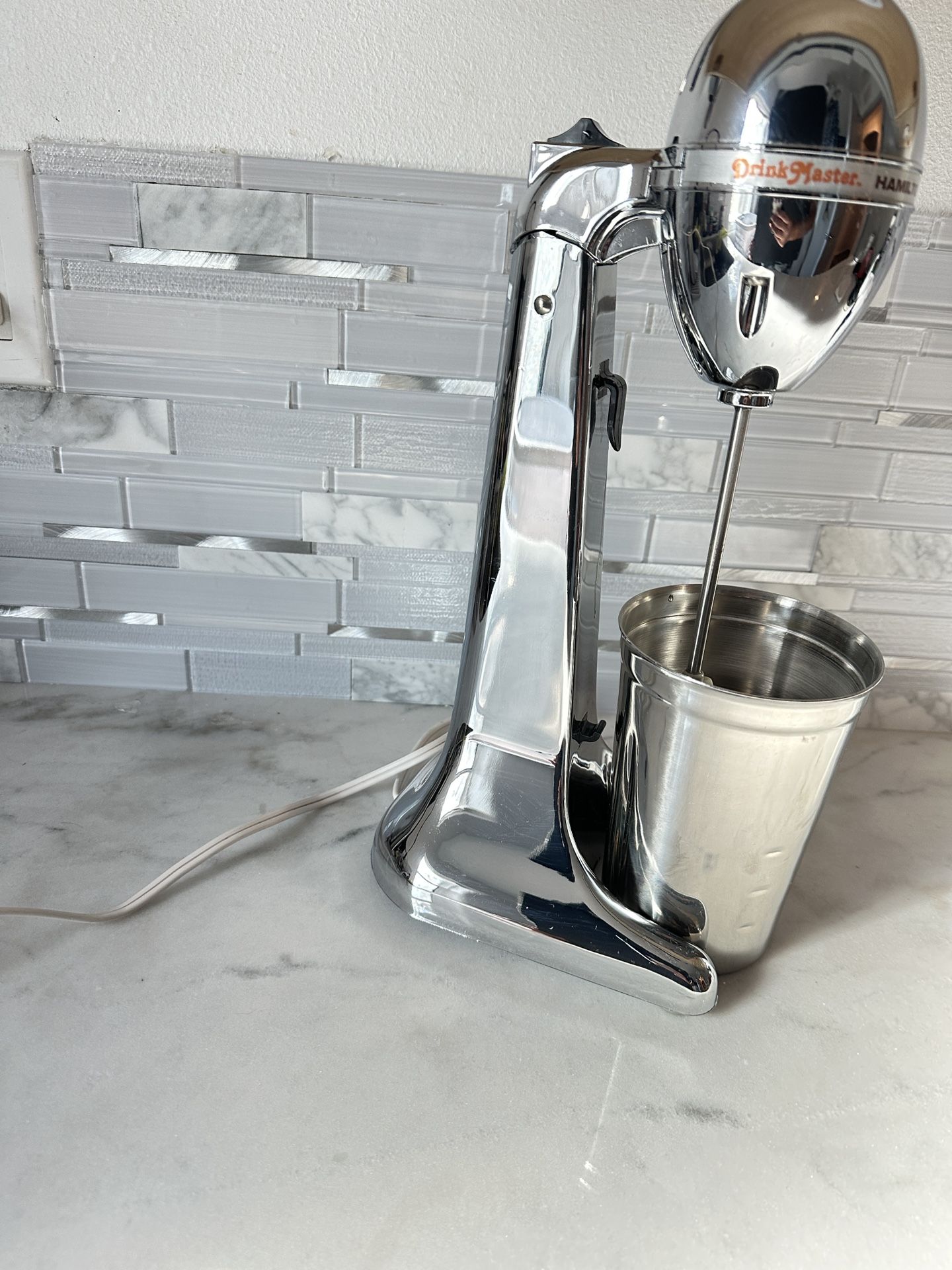 Vintage Hamilton Beach DrinkMaster Model 730-3 Chrome Milkshake Maker