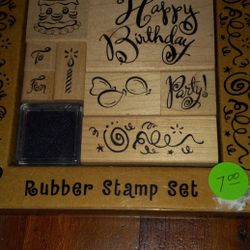 Birthday Rubber Stamps,  NIB