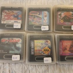 6 Sega Game Gear Games 