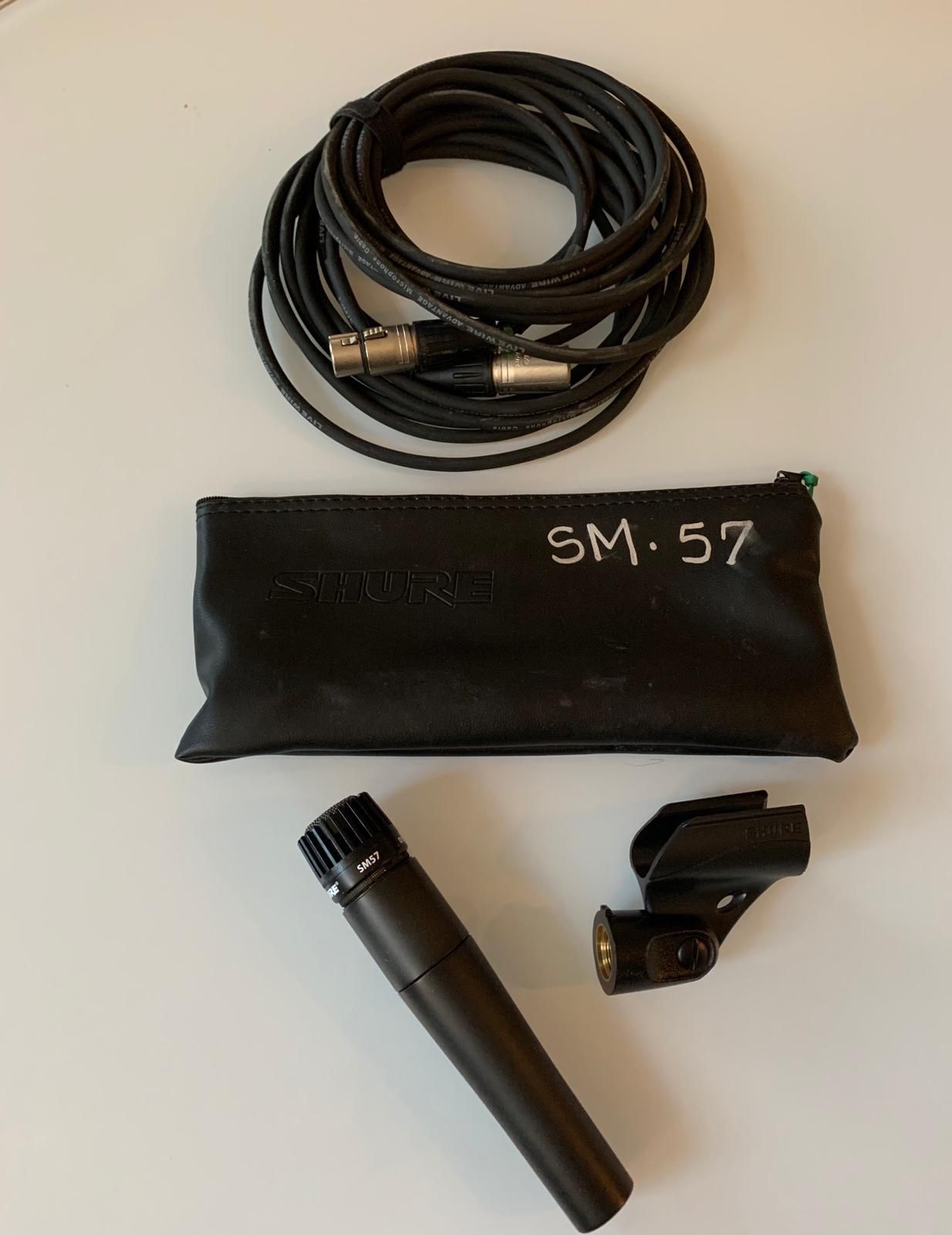 Shure SM57 Cardioid Dynamic Instrument Microphone with cable (Used) $70.00