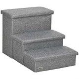 PawHut 3-Steps Pet Stairs with Storage, Dog Steps for Couch, Bed, Pet Steps for Injured Pet, Older Pets, Small Cats, Gray New  https://offerup.com/red