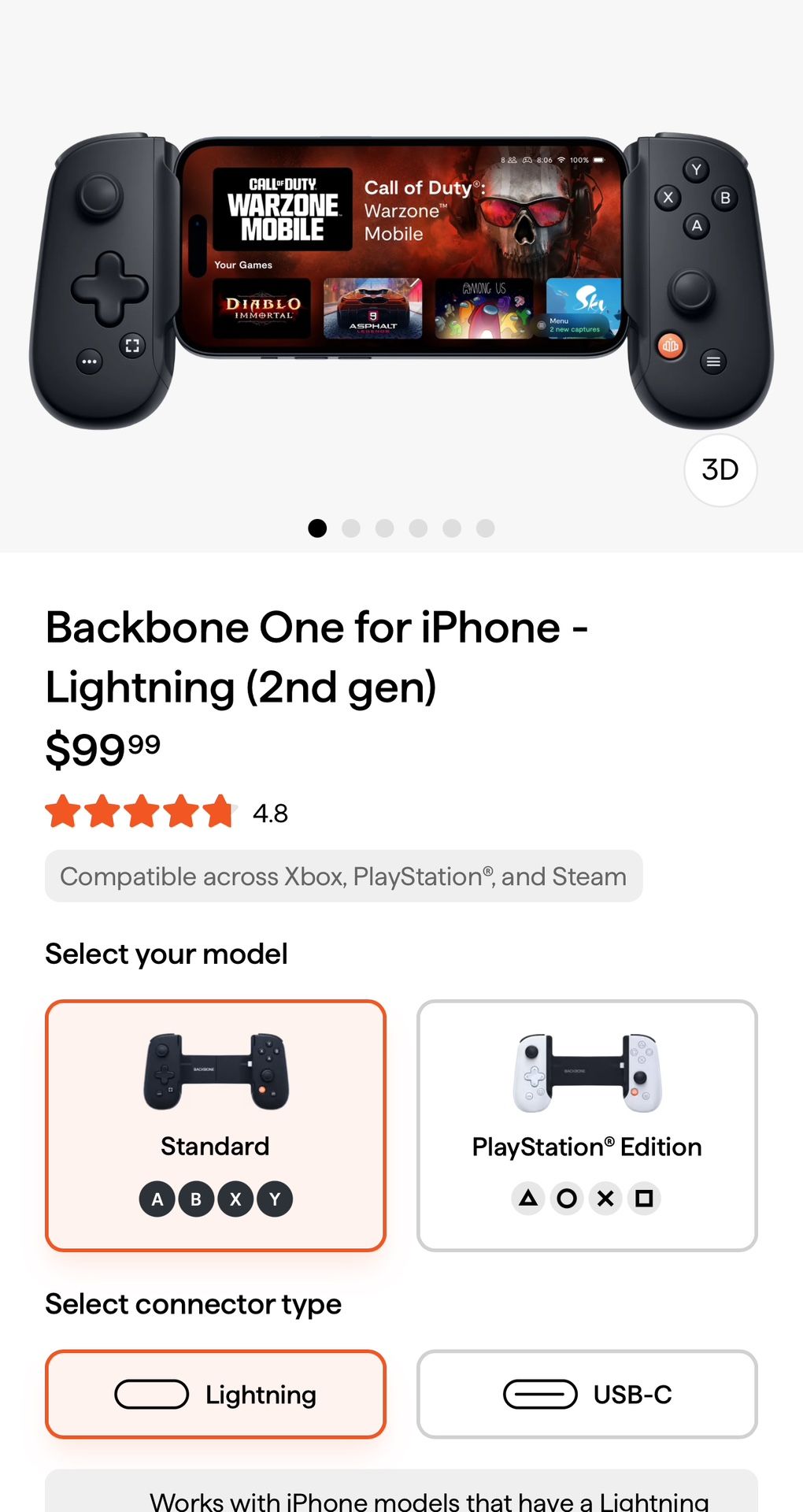 Back Bone Controller For iPhone 