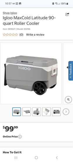 Igloo MaxCold Latitude 90-quart Roller Cooler $70 each