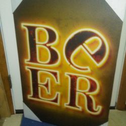 Canvas Wall Picture! BEER! 36" x 24" Brand New!