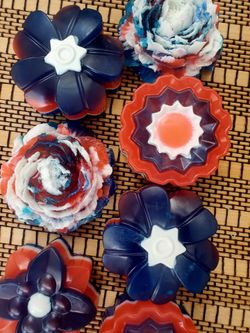 4th of July Flower Soaps