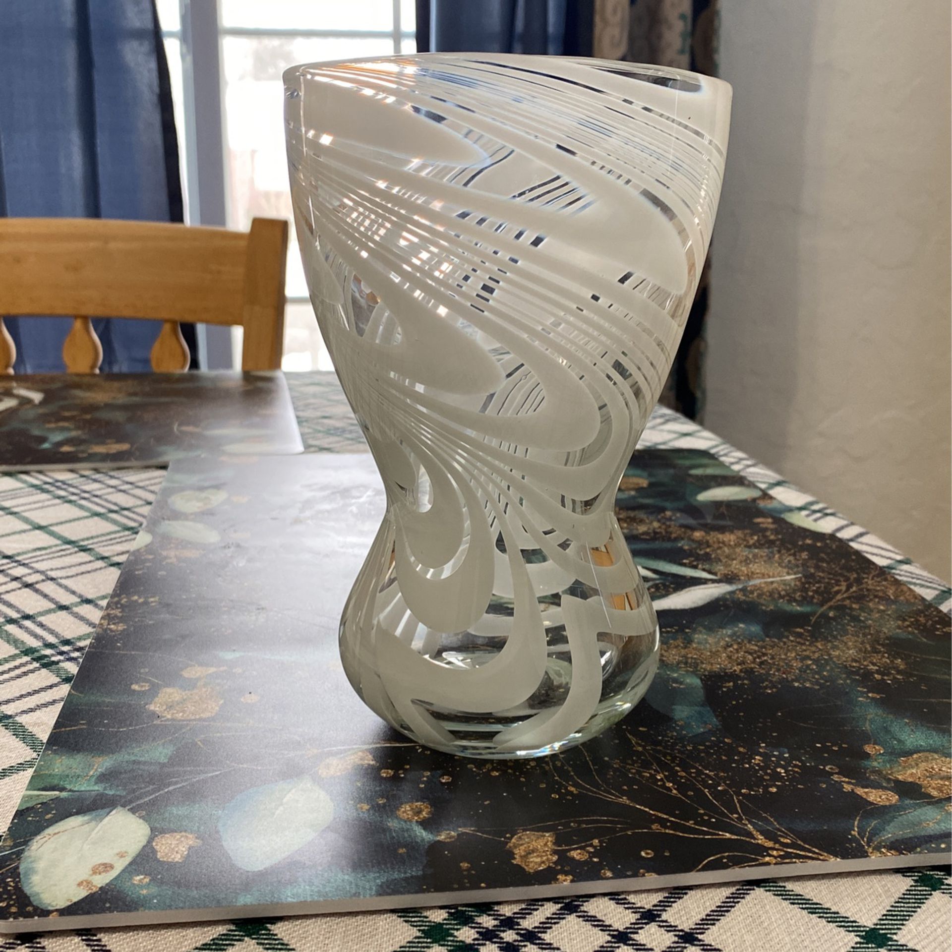 Swirl Glass Vase Vintage 