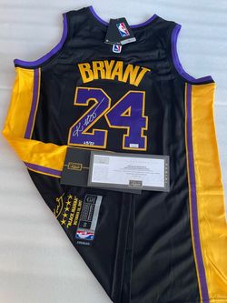 Kobe Bryant LA Lakers #24 Autographed Black Jersey #/50 with PANINI COA “Black Mamba”