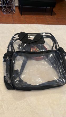 Clear plastic backpack