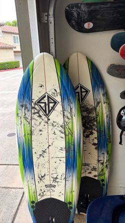 2 x 5’8” sushi surfboards