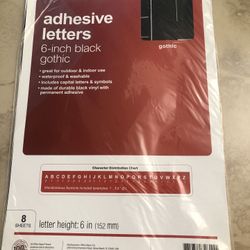 Adhesive Letters 6”