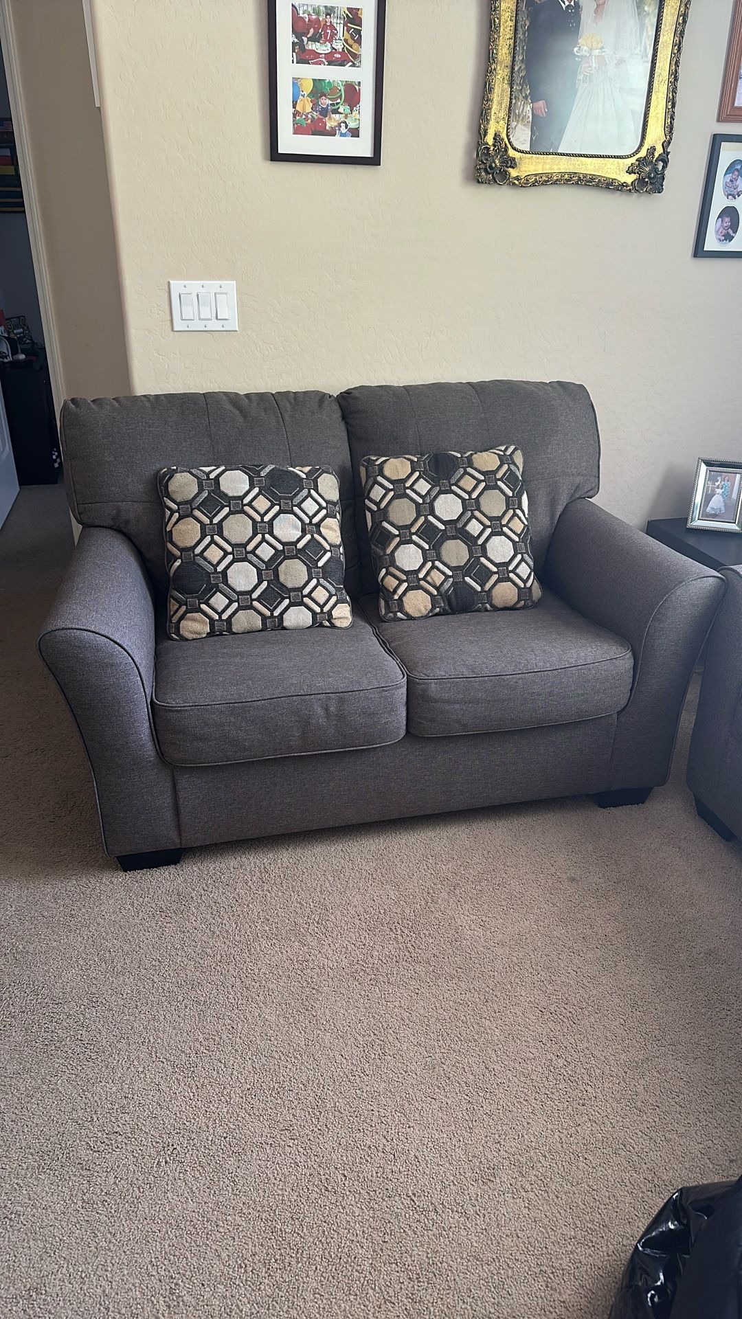 Gray Love Seat Sofa