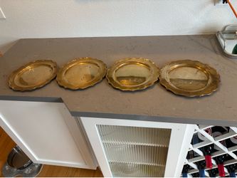 Set of 4 Brass Plates