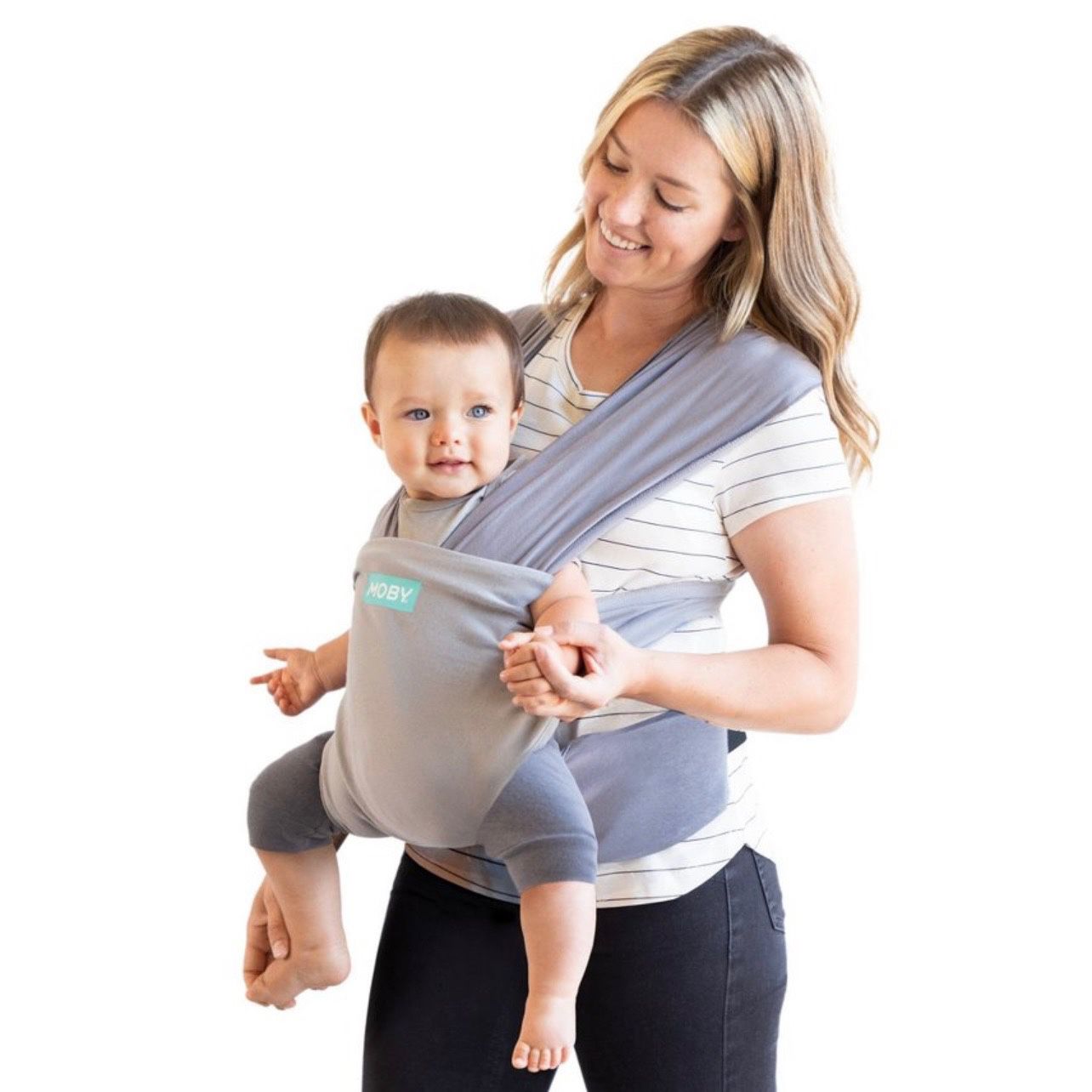 Moby Easy-Wrap Baby Carrier Color:Smoked Pearl