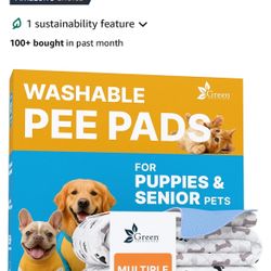 GREEN LIFESTYLE Washable Pee Pads for Dogs - Waterproof Reusable Puppy Pads with Anti-Slip Backing