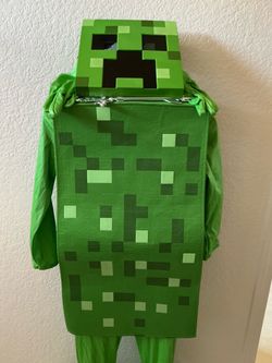 Minecraft creeper costume, kids, 7/8