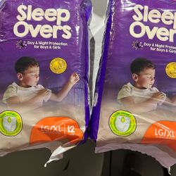 Sleep Overs Boys And Girls Diapers Size L/XL