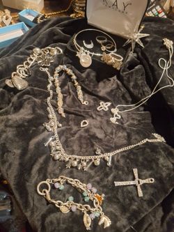 Silver/ silver plated mixed Jewelry bundle