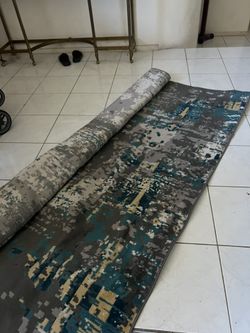 Large 10 X 8 Feet Surya ETS-2304 Teal Indoor Abstract Industrial Area Rug Area Rug