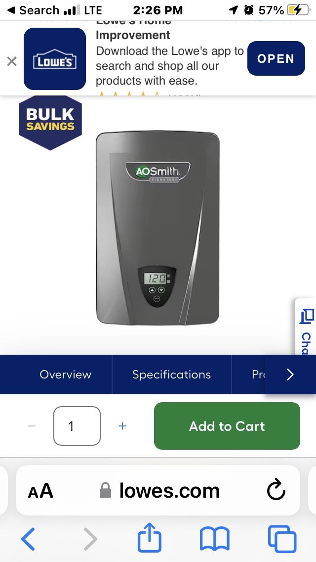 Tankless Water Heater