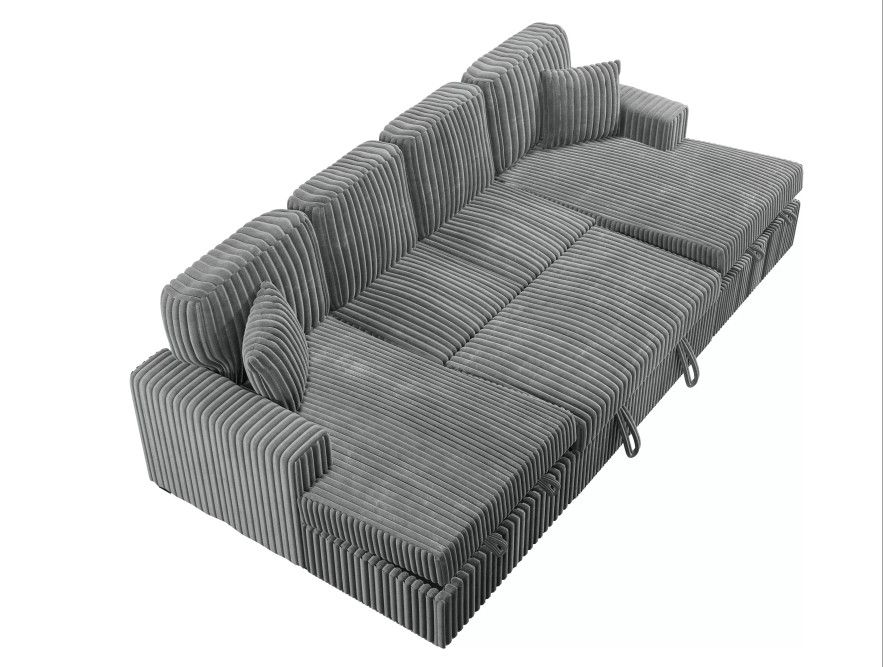 ✅️✅️4-Piece Convertible Sectional
Sleeper Sofa, Chaise Storage, Sofa Storage & USB Port✅️✅️