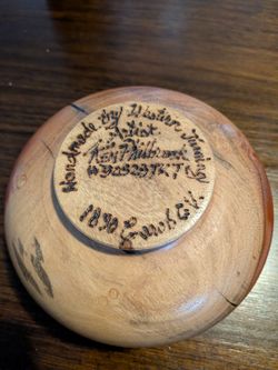 Handmade Turned Wood Bowl by Western Artist