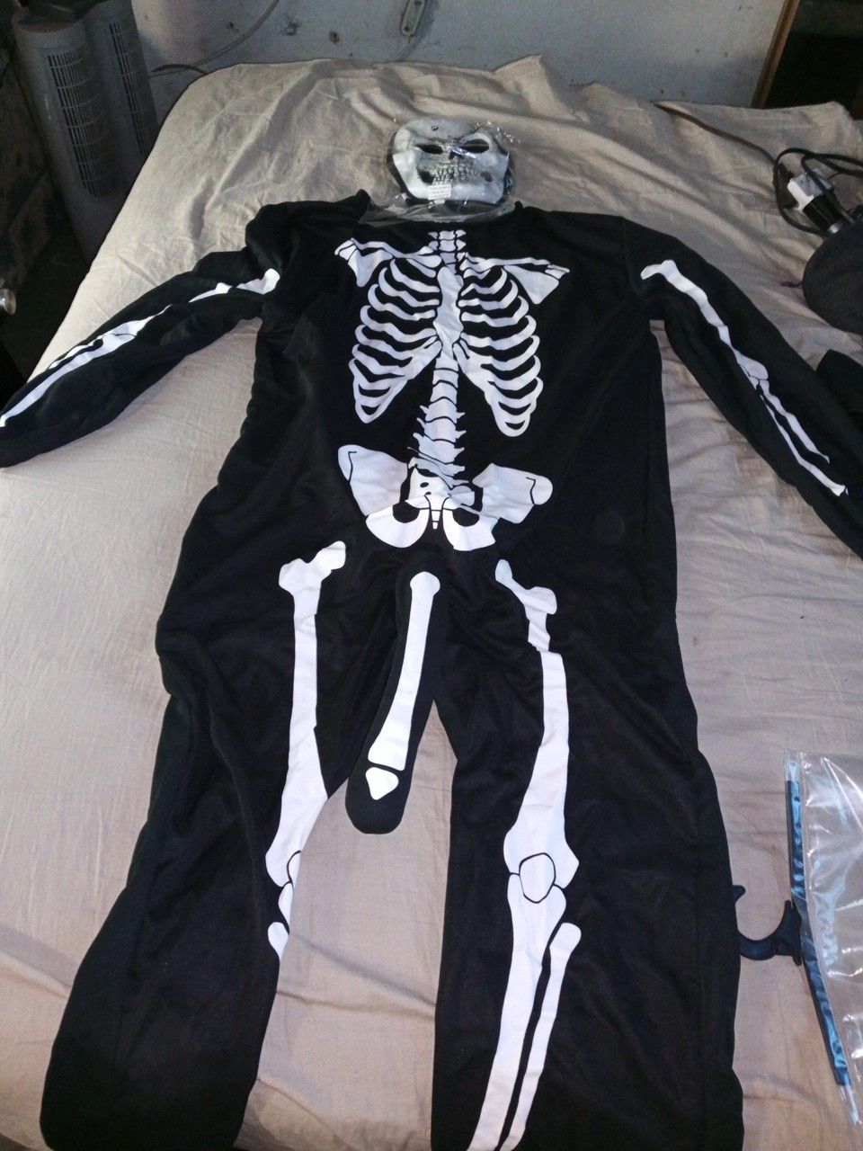 Skeleton costume with penis errection brand new in the bag
