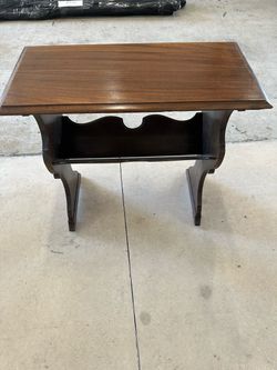 Vintage Mahogany Magazine Rack / Side Table
