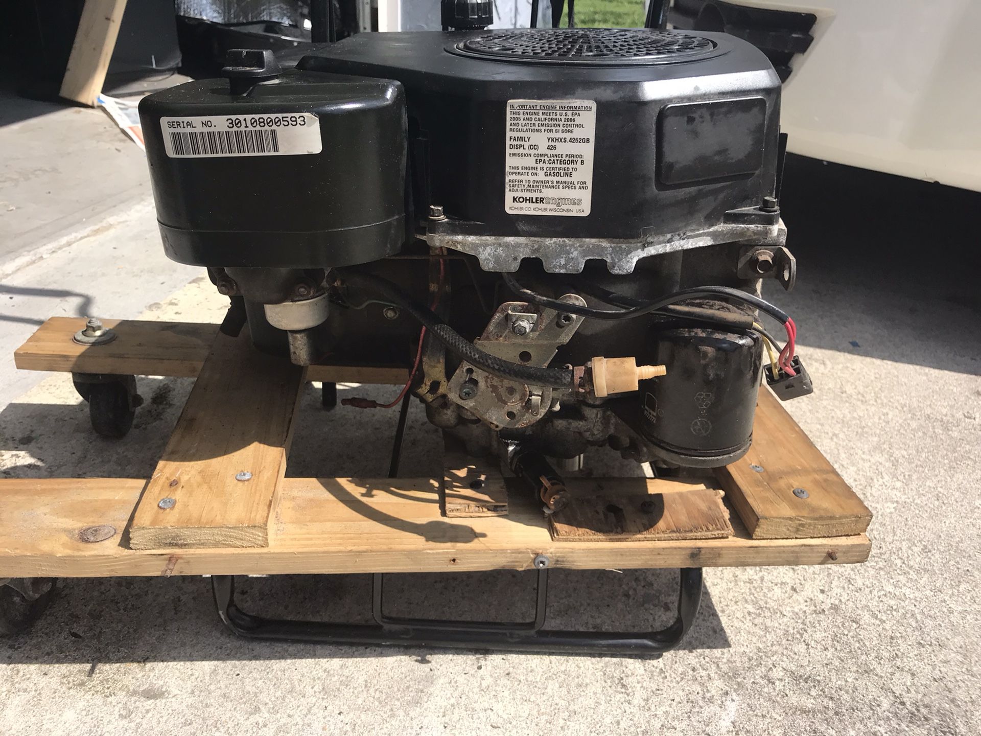 Kohler 16HP ride lawnmower engine , in good shape