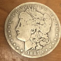 1887 O Morgan Silver Dollar 