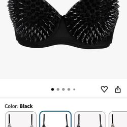 Black Spike Bra