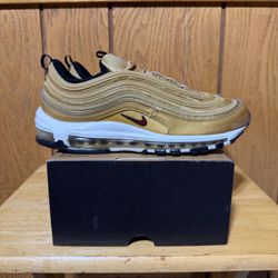 Nike Air Max 97 OG Metallic Gold Bullet DQ9131-700 Womens 12 Half Box NEW 2023