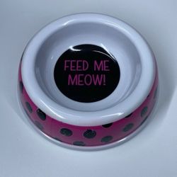 Studio 74 Pet - "Feed Me Meow" Design 14cm - Holds 8 oz - 1 cup Cat Bowl