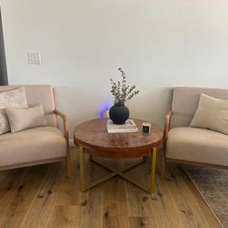 Accent Chairs and Coffee Table