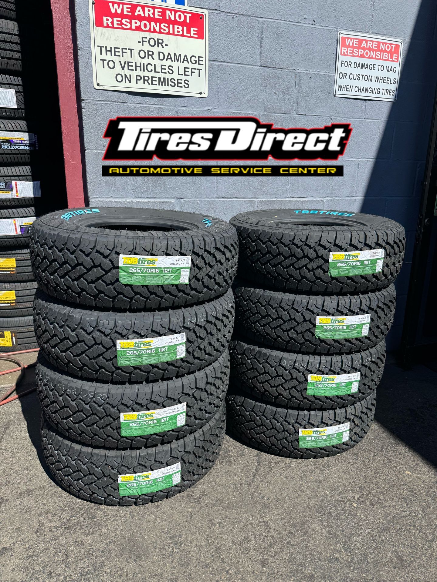 265-70-16 All Terrain tires 650$ Installed Free Alignment 