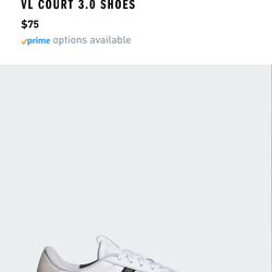 Adidas VL court 3.0 size 9