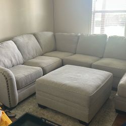 4 Piece Sectional With Storage Ottoman 