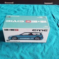 The Mini GT Kaido House Honda Civic EF Kaido Works V1 A12 is a 1:64 scale diecast