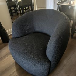 Crate & Barrel Lecco black loveseat (original $999)